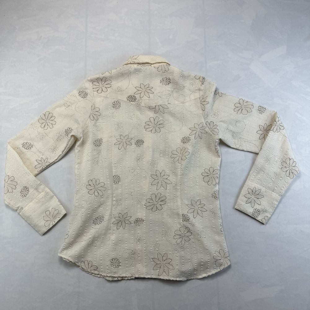 Roper Womens Western Shirt Floral Snap Button Cowboy Rodeo Large - Picture 6 of 6